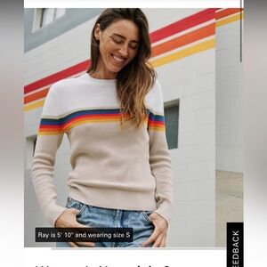 Outerknown cotton 70s inspired striped sweater M